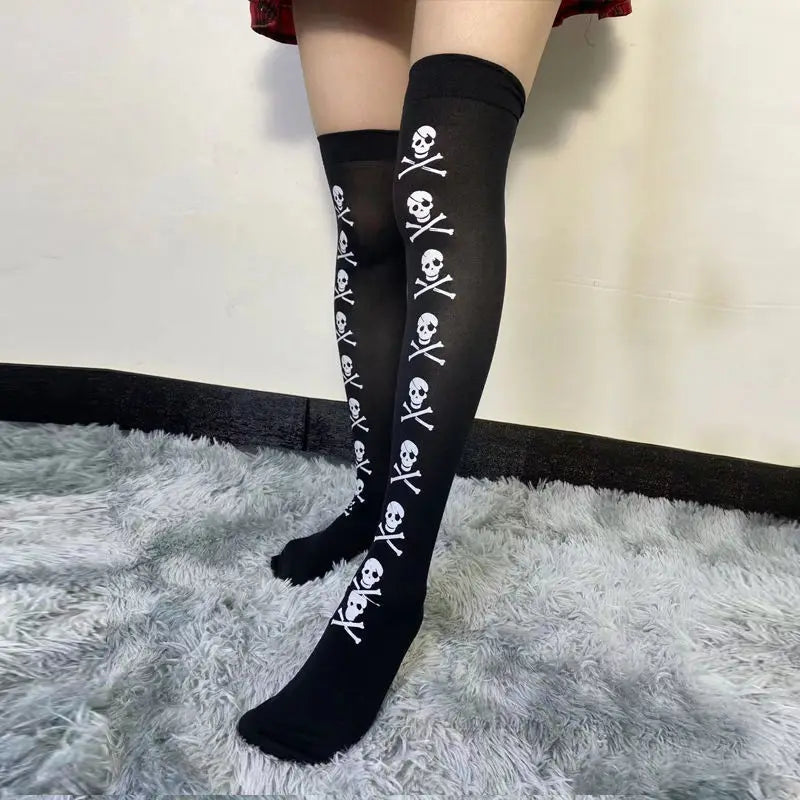 Gothic Long Sexy Stockings | Dark Harajuku Thigh High Hosiery