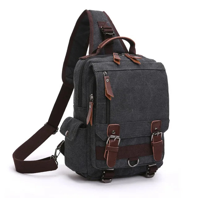 Versatile Small Canvas Backpack for Travel and School