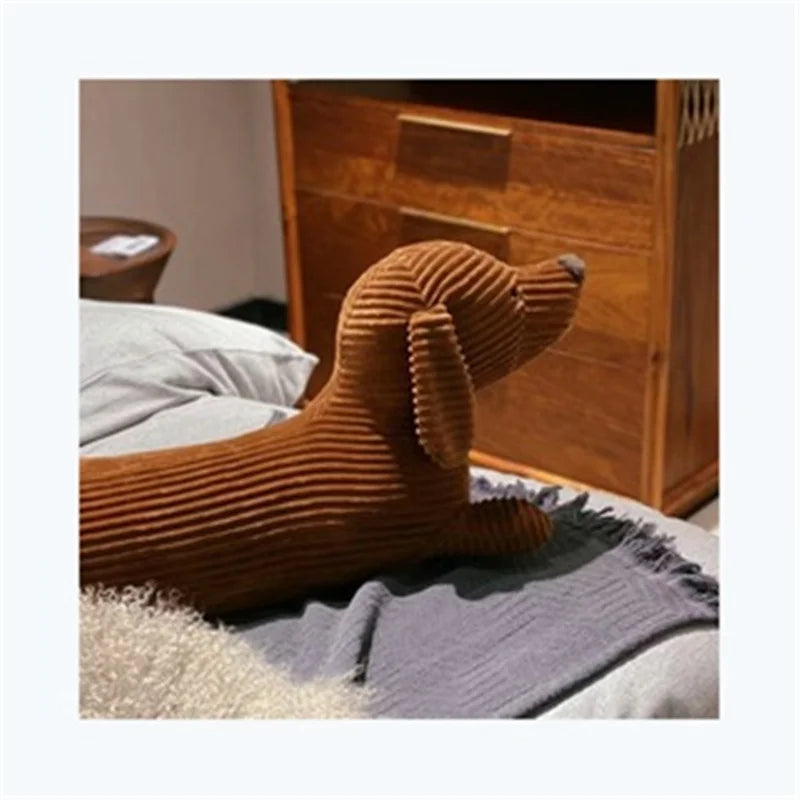 Lifelike Dachshund Plush Pillow | Cozy Home Décor Cushion