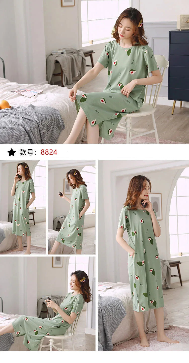 Cute Women's Short Sleeve Nightgown | Plus Size Sleepwear