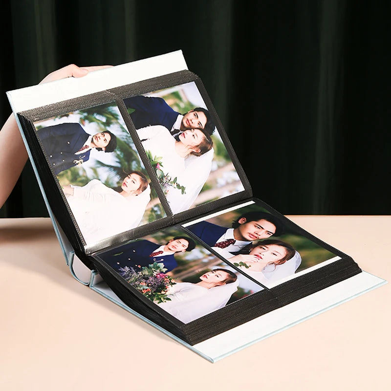 Large Capacity 7-Inch PU Leather Pocket Photo Album for Memories