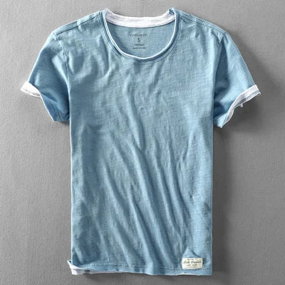 Summer Men's Bamboo Cotton Short Sleeve T-Shirt | Casual Comfort