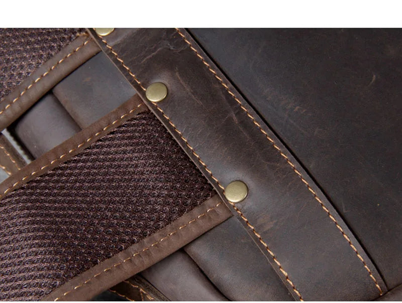 Vintage Genuine Leather Backpack for Men | Stylish Daily Rucksack