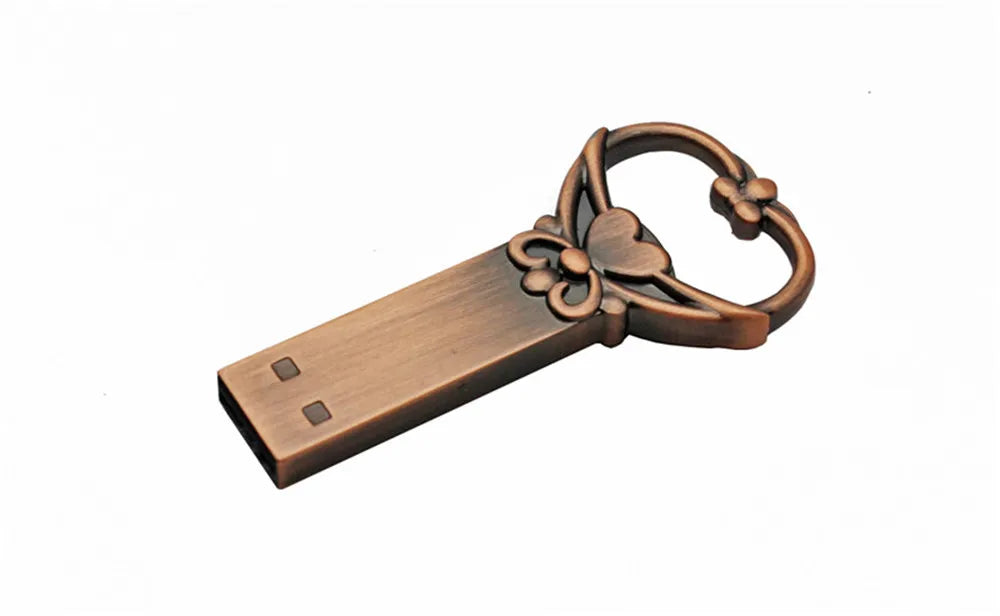 Creative Metal Love Heart USB Flash Drive | Stylish Memory Stick