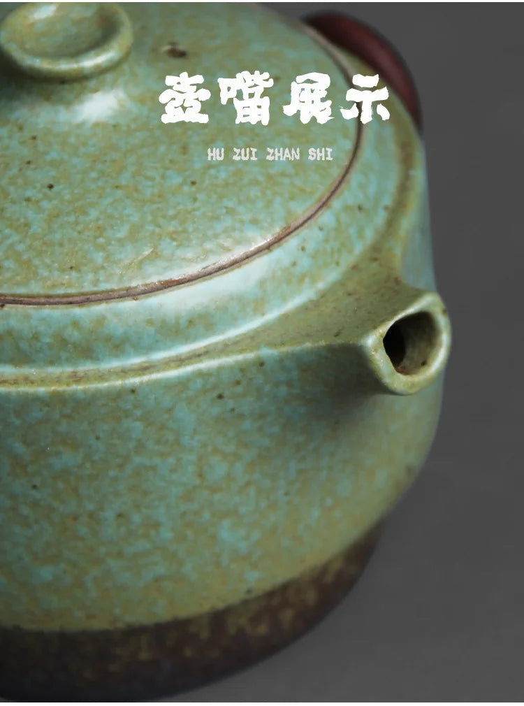 Japanese-Style Handmade Ceramic Teapot Set for Home & Travel