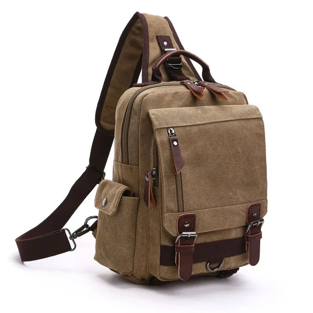 Versatile Small Canvas Backpack for Travel and School