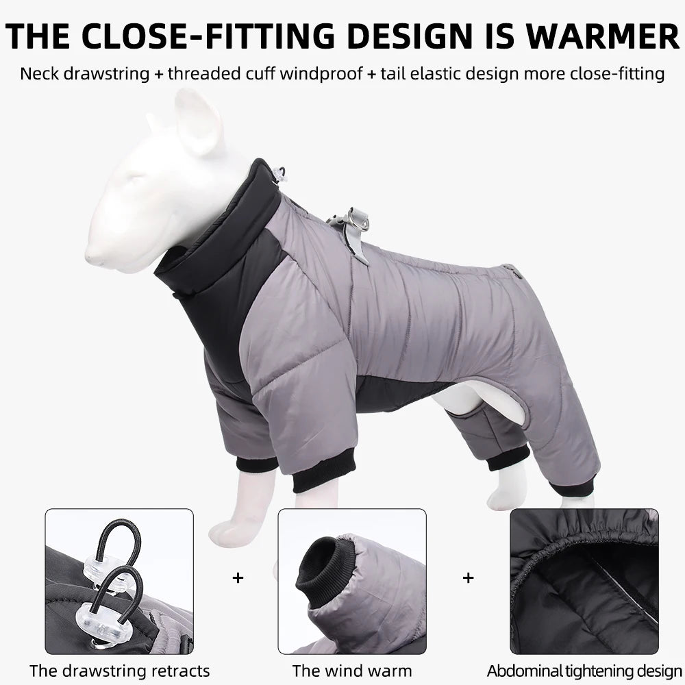 Waterproof Dog Jumpsuit Coat | Warm Winter Clothing for Pets