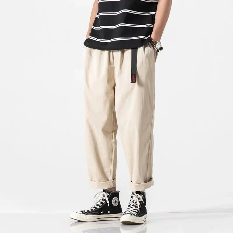 Men's Casual Summer Pants | Trendy Ankle-Length Cargo Trousers
