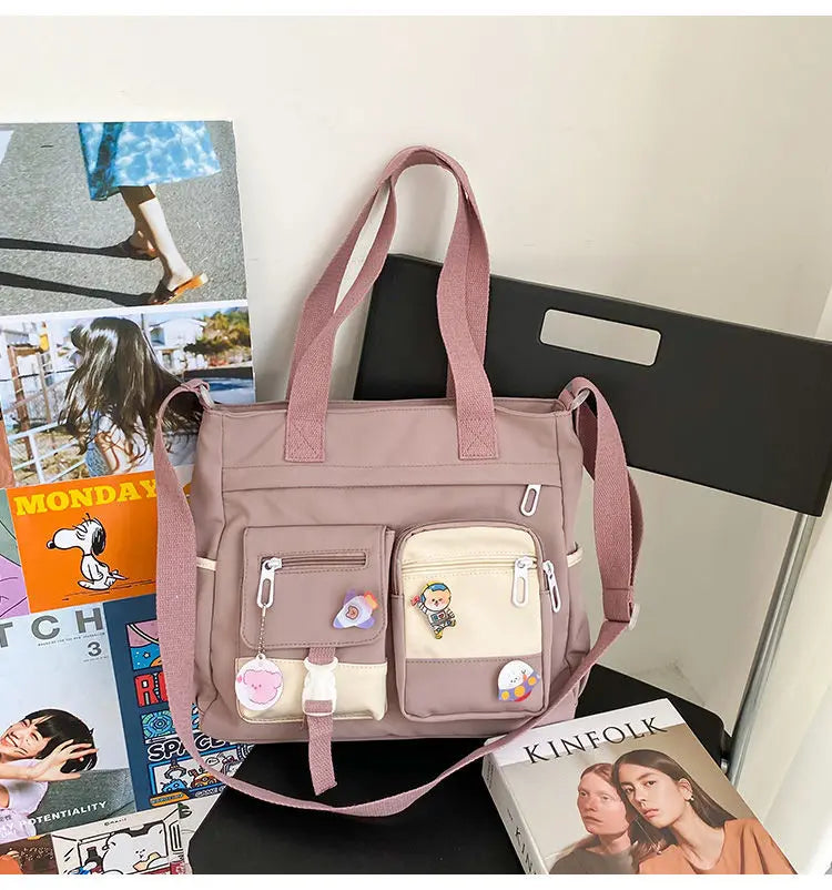 Versatile Nylon Waterproof Women's Shoulder Bag | Stylish Crossbody Satchel