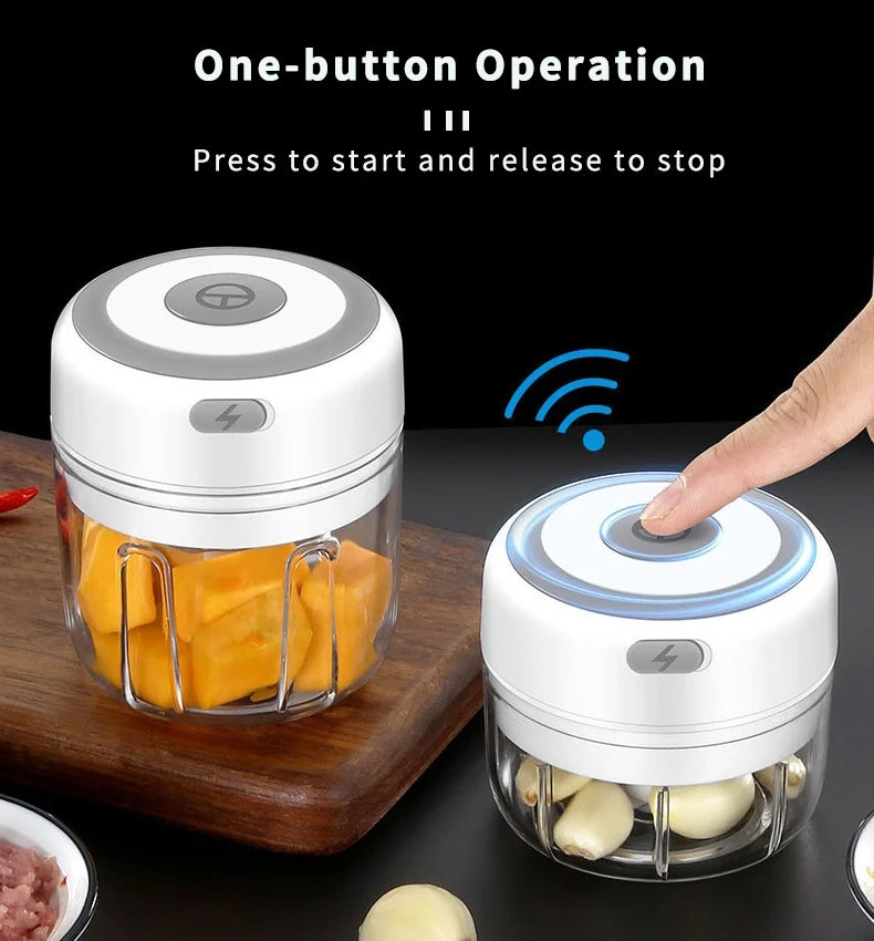 Mini Electric Meat Grinder & Garlic Crusher | Kitchen Essential