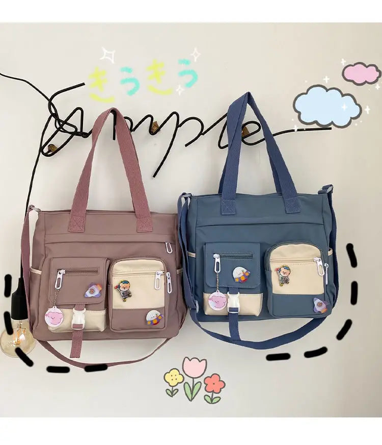 Versatile Nylon Waterproof Women's Shoulder Bag | Stylish Crossbody Satchel