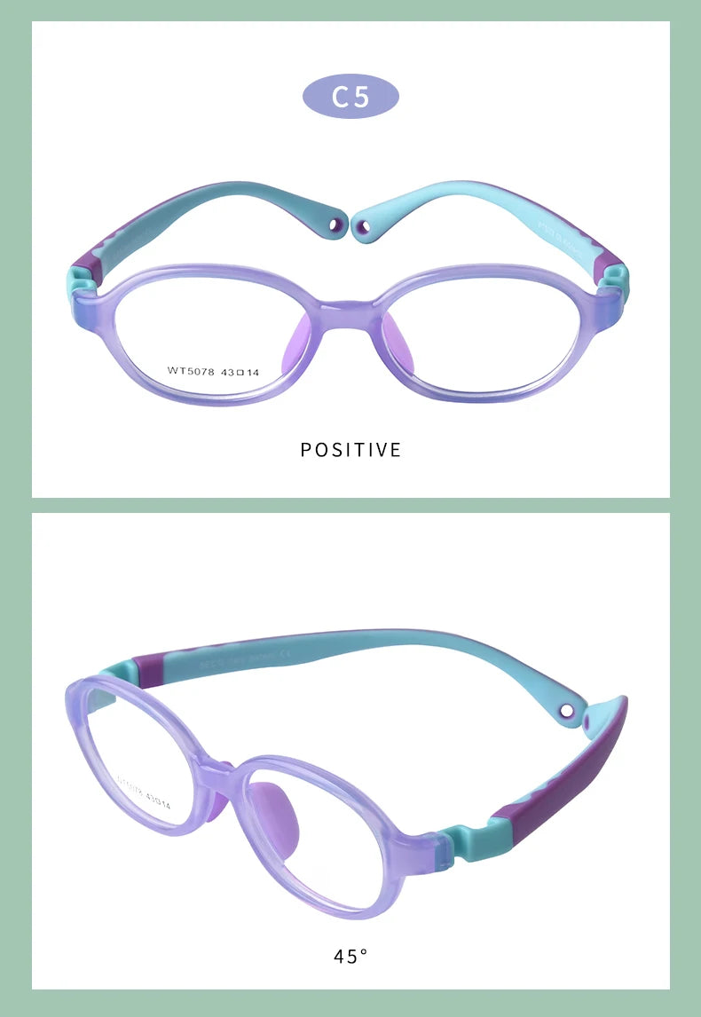 Children's Silicone Glasses Frames | Ultra-Light Myopia Glasses