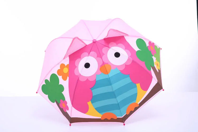 Cute Cartoon Children Umbrella | Fun 3D Ear Design for Kids