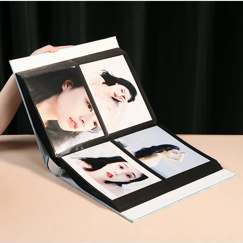Large Capacity 7-Inch PU Leather Pocket Photo Album for Memories