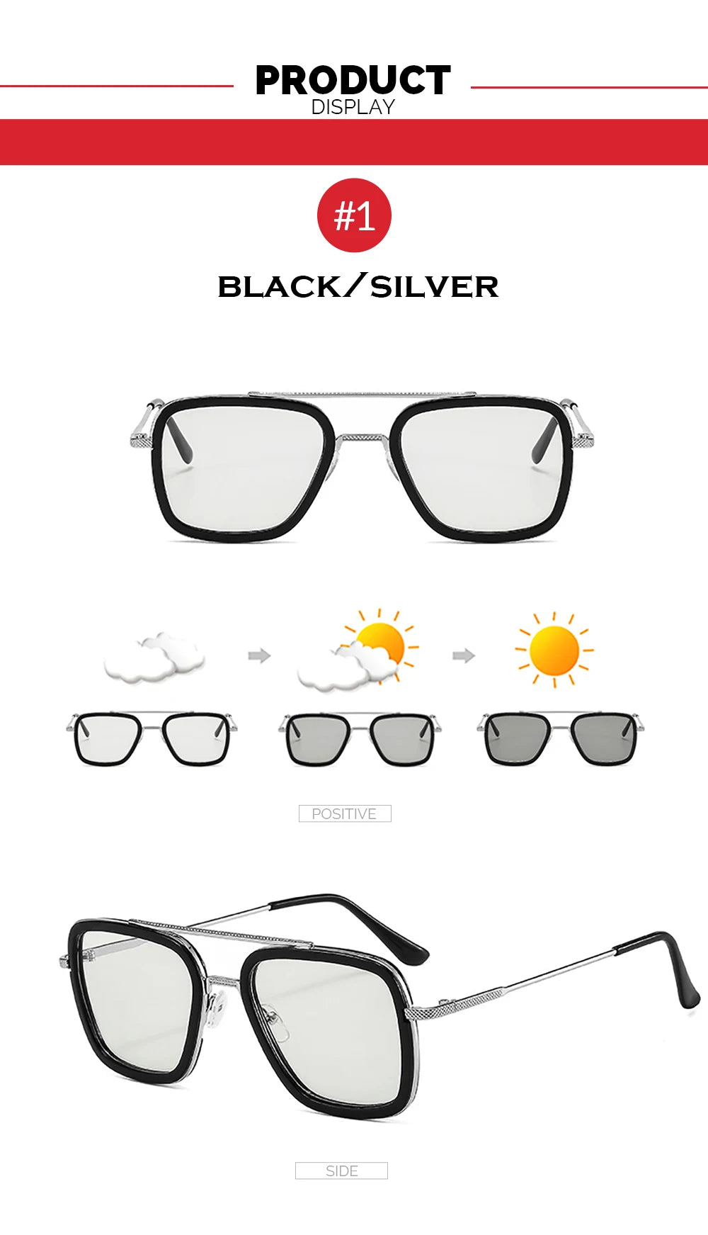 Square Photochromic Anti Blue Light Glasses | Stylish Unisex Eyewear