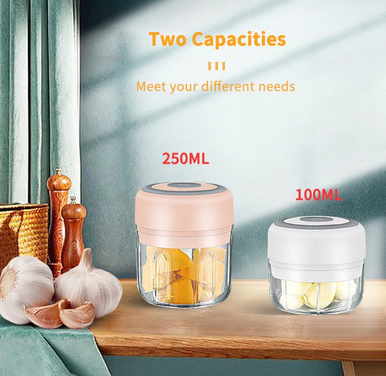 Mini Electric Meat Grinder & Garlic Crusher | Kitchen Essential