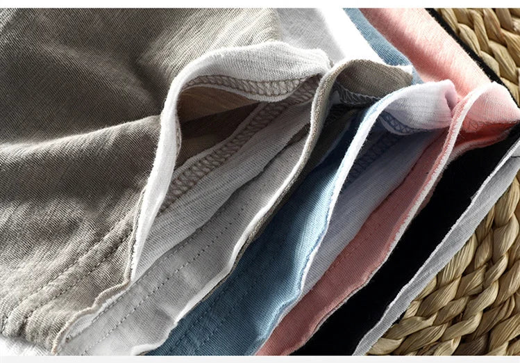 Summer Men's Bamboo Cotton Short Sleeve T-Shirt | Casual Comfort