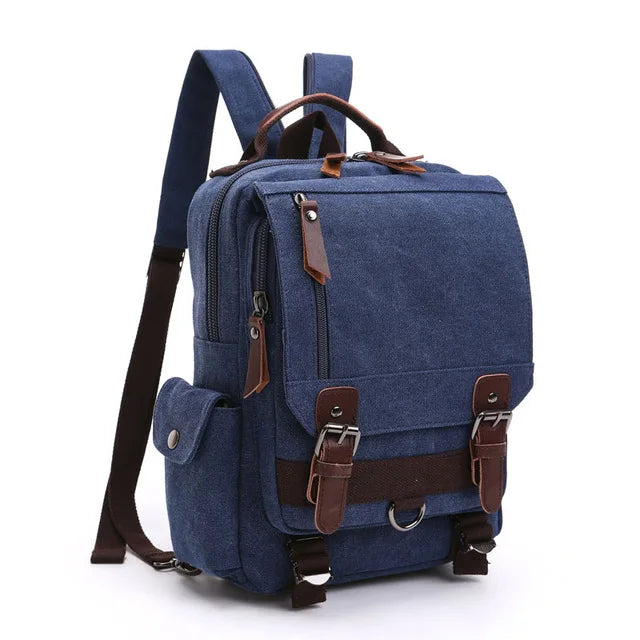 Versatile Small Canvas Backpack for Travel and School