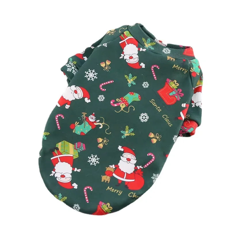 Christmas Printed Pet Sweatshirt | Cozy Fleece-Lined Winter Wear
