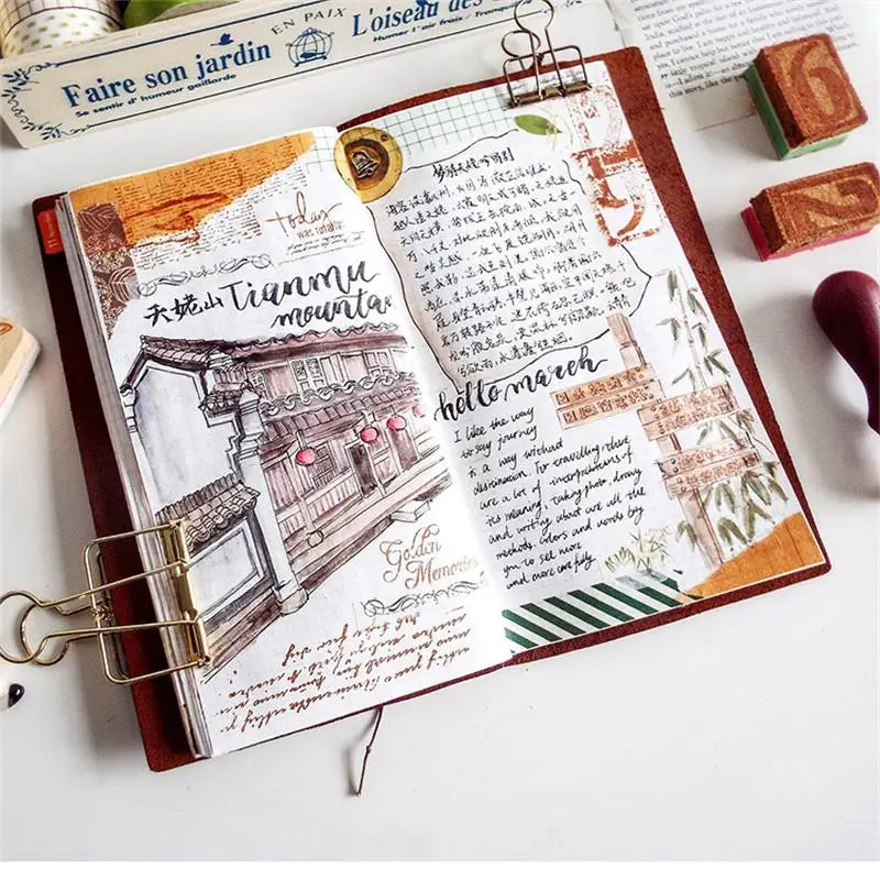 Handmade Retro Leather Cover Notebook | Travel Journal Diary