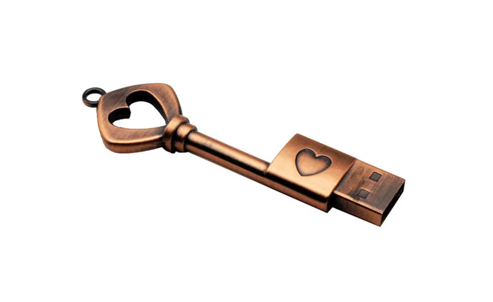 Creative Metal Love Heart USB Flash Drive | Stylish Memory Stick
