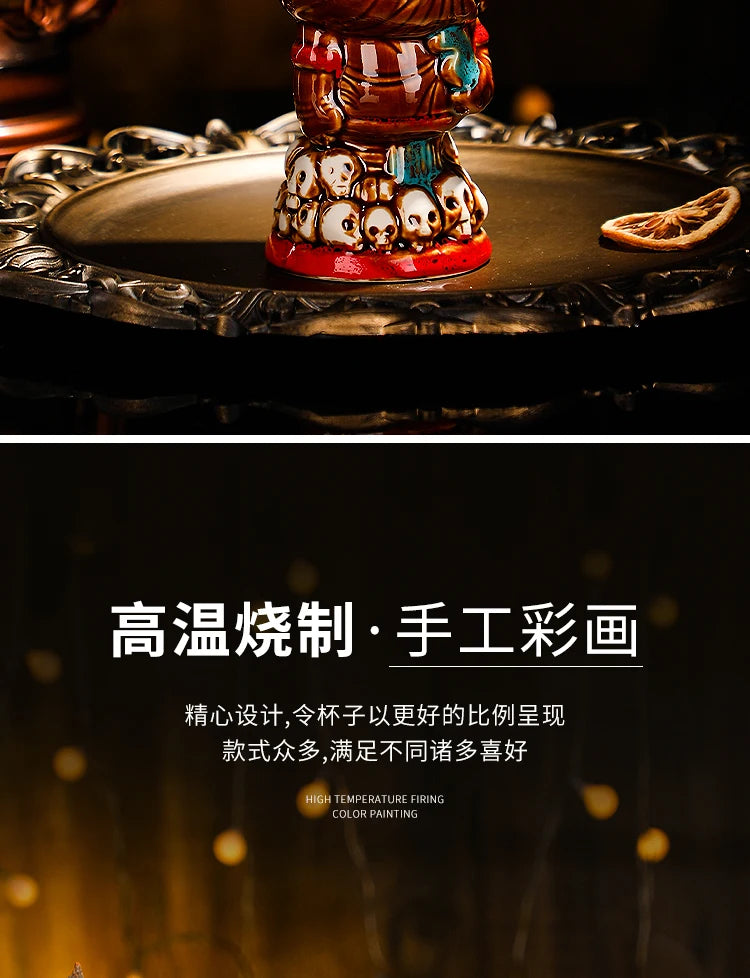 Creative Ceramic Bar Cups | Tiki Hawaiian Cocktail Glasses