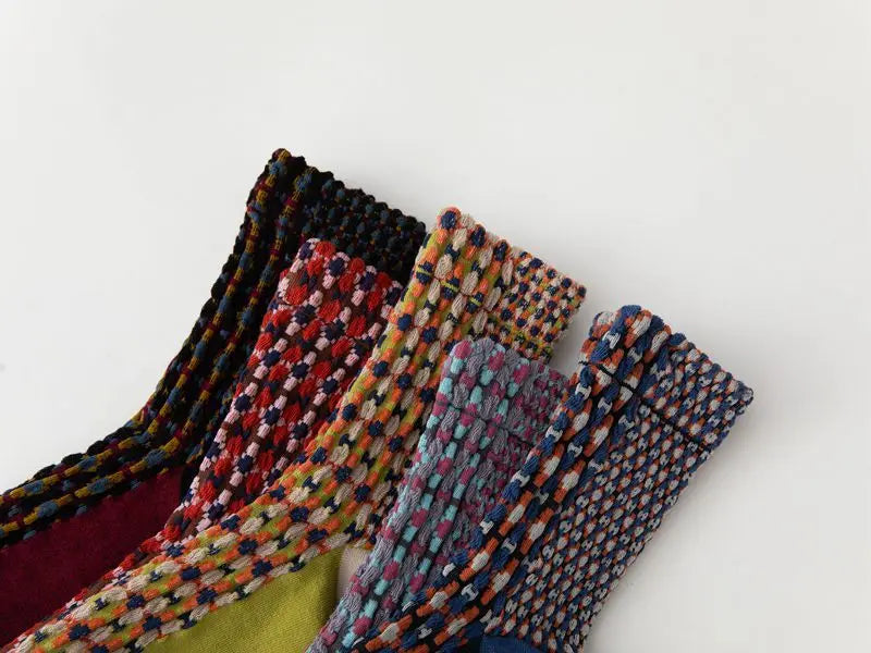 Autumn Winter Cotton Kawaii Socks for Women | Cute Retro Designs