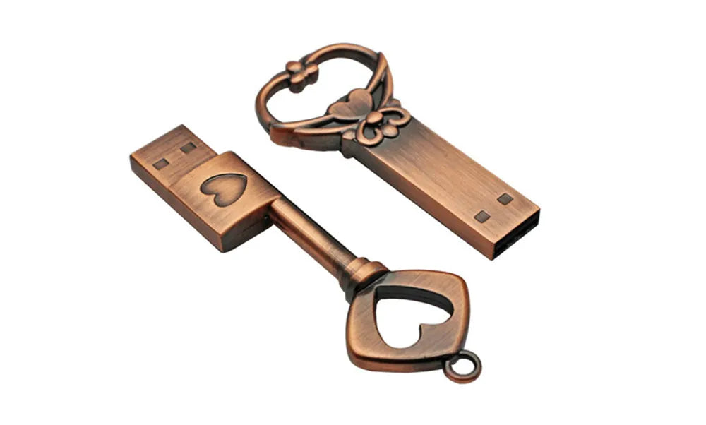 Creative Metal Love Heart USB Flash Drive | Stylish Memory Stick