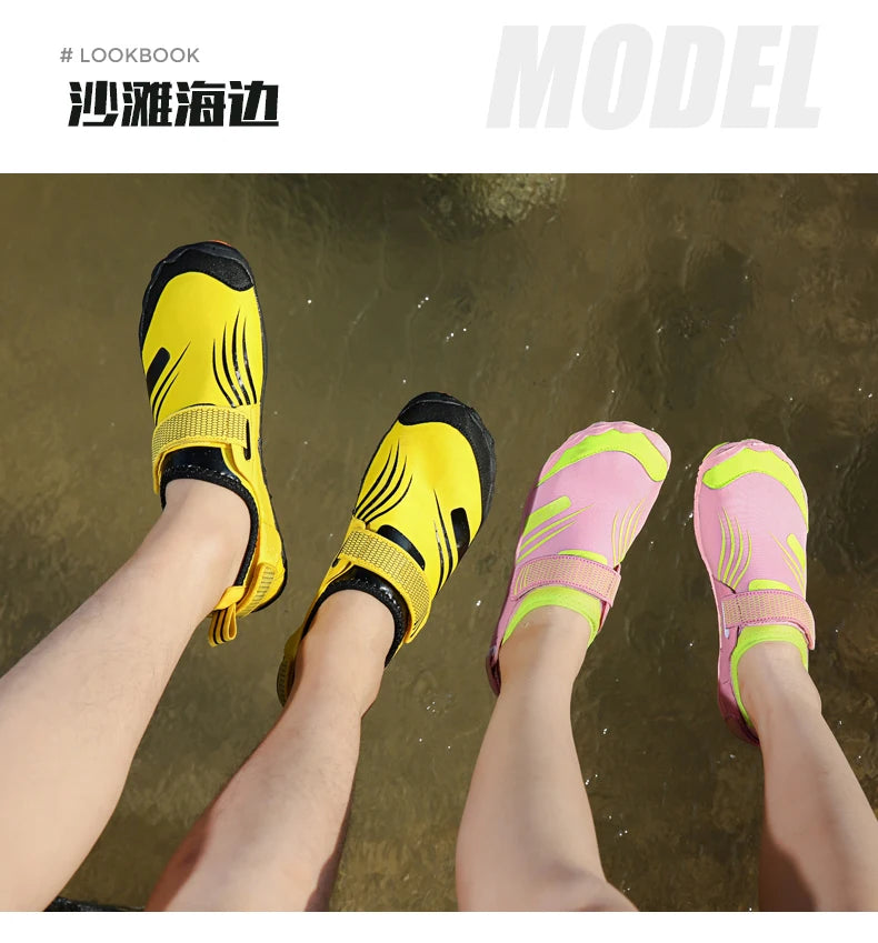 Unisex Swimming Water Shoes Men Barefoot Outdoor Beach Sandals Upstream Aqua Shoes Plus Size Nonslip River Sea Diving Sneakers