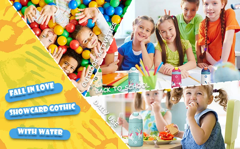 Vacuum Water Bottle for Children | BPA Free, Healthy Straw Design