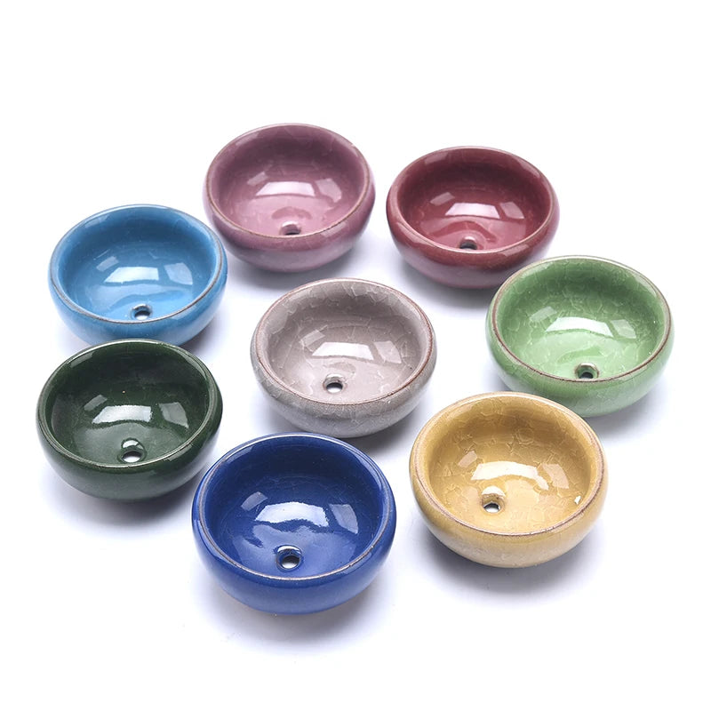 Cute Ice-Crack Glaze Flower Ceramic Succulent Planter Mini Pot