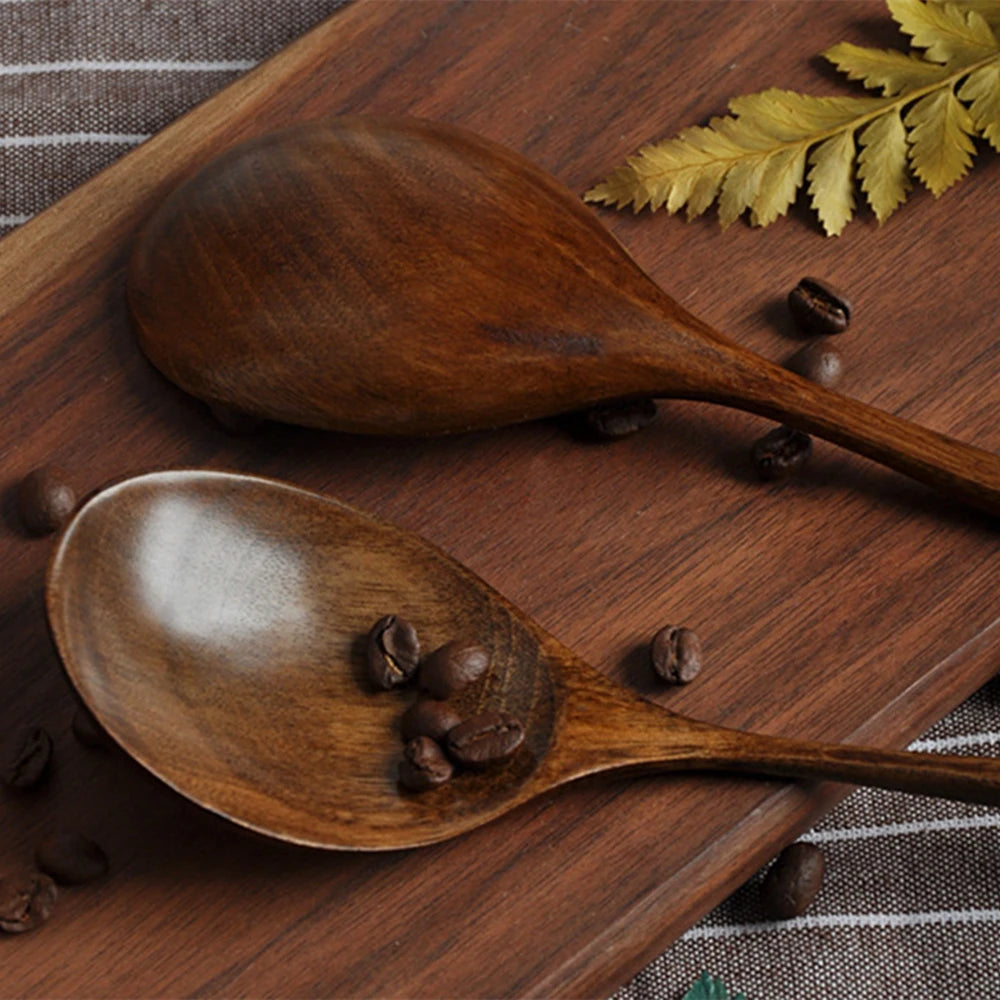 Natural Long Handle Wooden Spoon | Japanese-Style Cooking Utensil