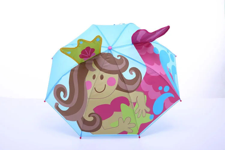 Cute Cartoon Children Umbrella | Fun 3D Ear Design for Kids
