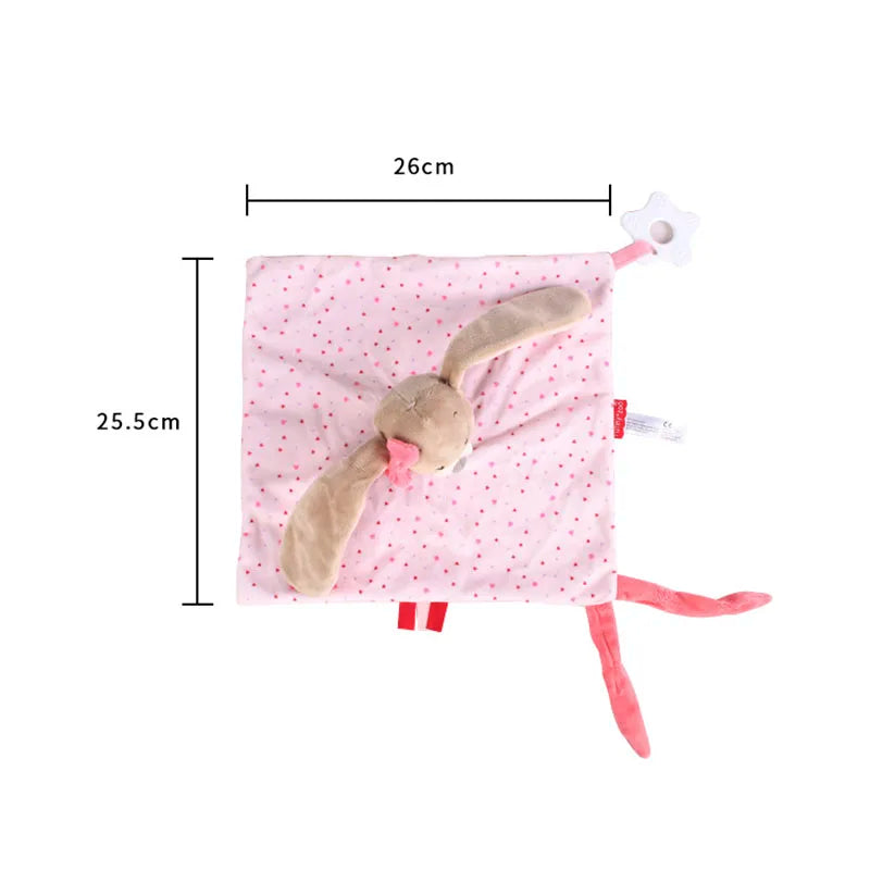 Cute Elephant Plush Teether Rattle for Newborns | Soft Blanket Toy