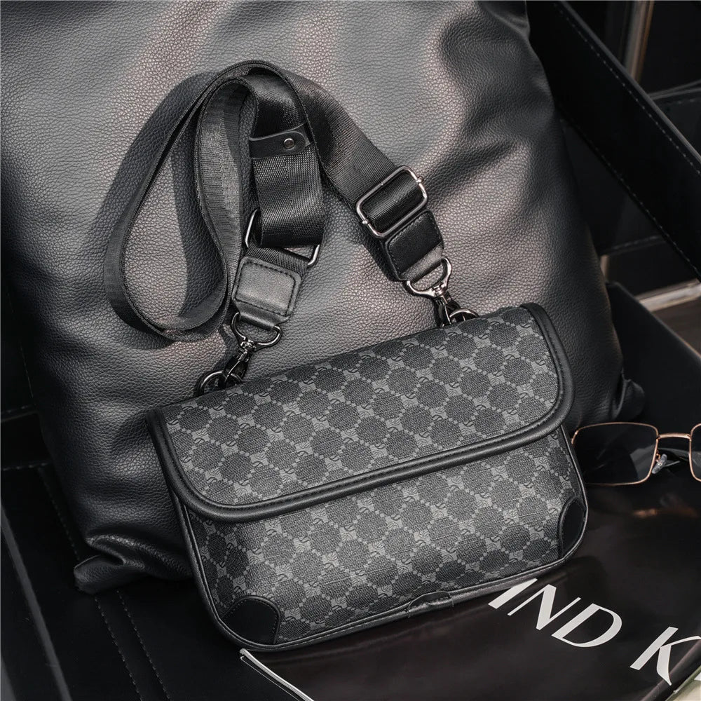 Stylish Men's PU Leather Crossbody Bag | Versatile Fashion Accessory