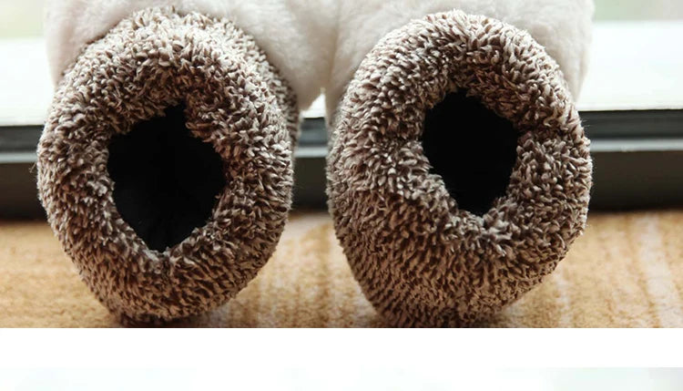 Fluffy Monster Claw Plush Slippers | Cozy Indoor Winter Shoes