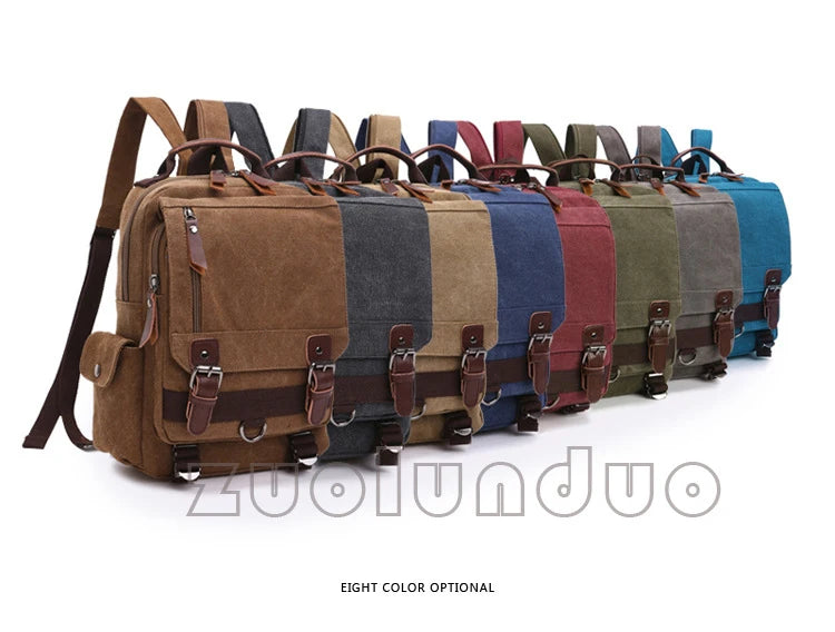 Versatile Small Canvas Backpack for Travel and School