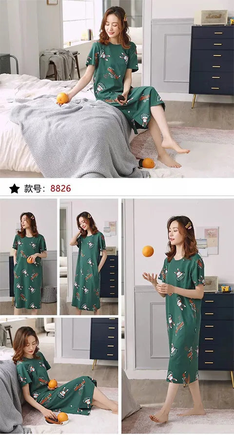 Cute Women's Short Sleeve Nightgown | Plus Size Sleepwear