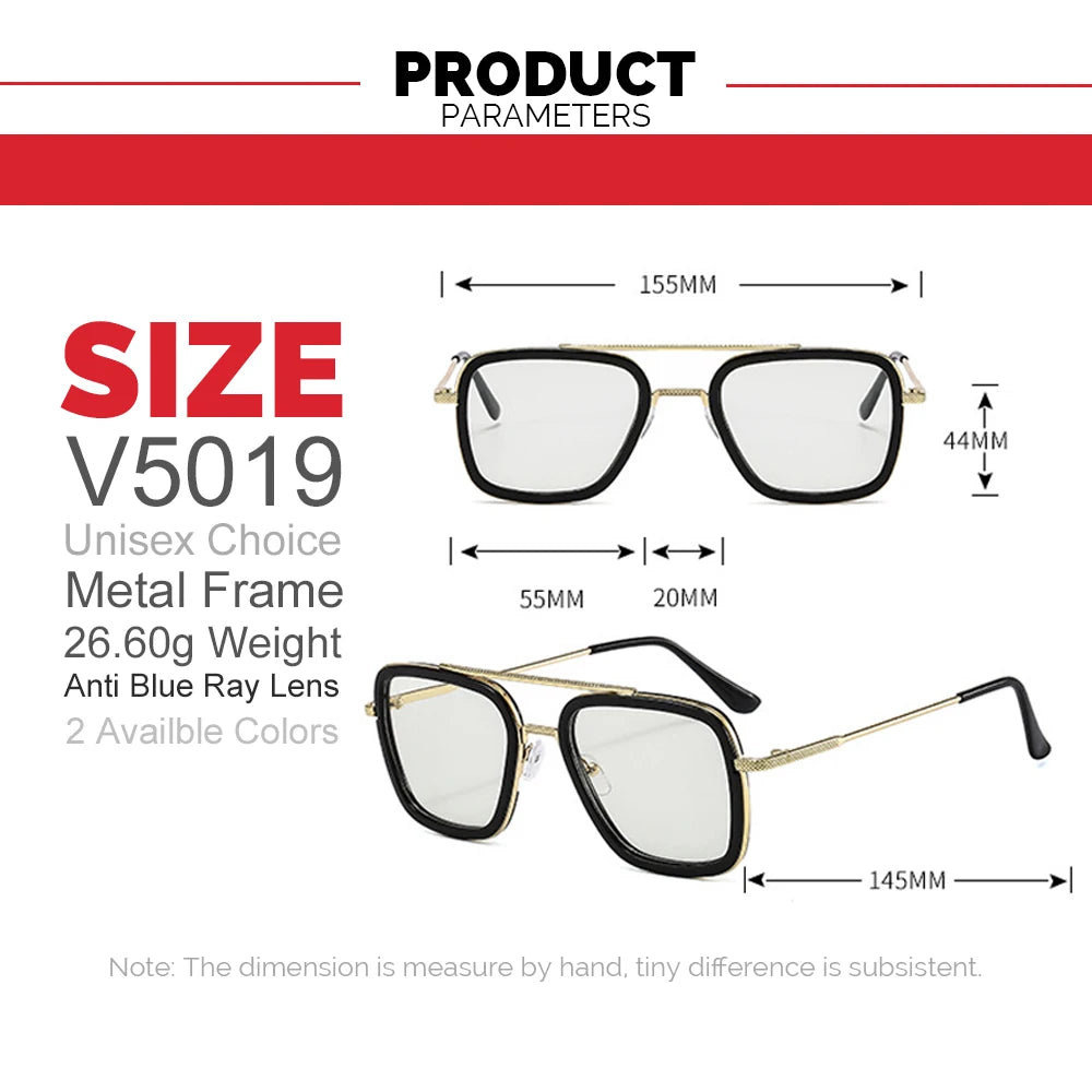 Square Photochromic Anti Blue Light Glasses | Stylish Unisex Eyewear