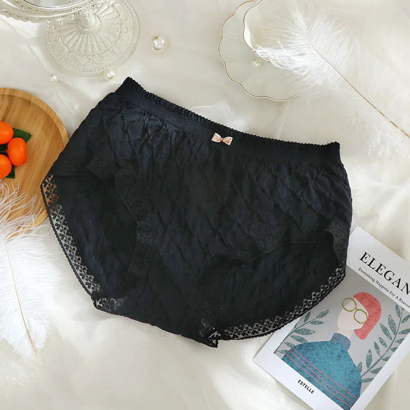 Plus Size Women's Lace Briefs | Summer Antibacterial Panties