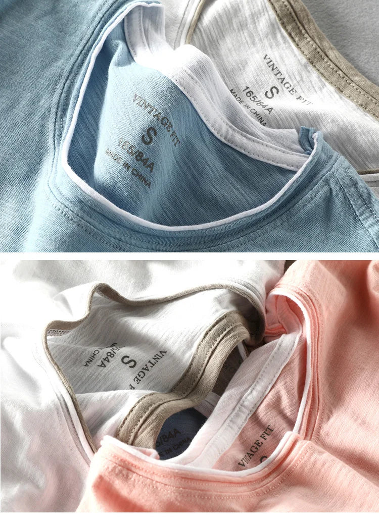 Summer Men's Bamboo Cotton Short Sleeve T-Shirt | Casual Comfort