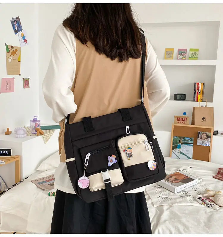 Versatile Nylon Waterproof Women's Shoulder Bag | Stylish Crossbody Satchel