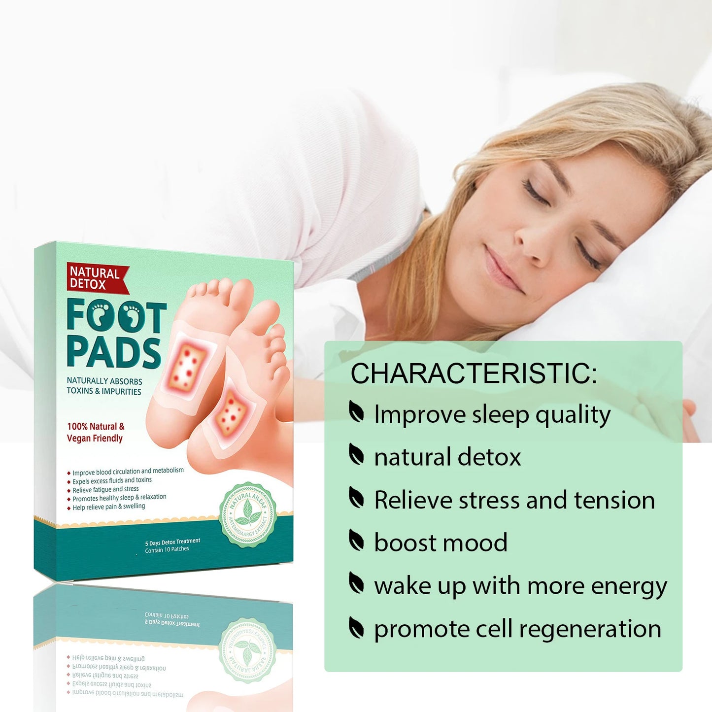Deep Cleansing Foot Detox Patches | Anti-Swelling Slimming Pads