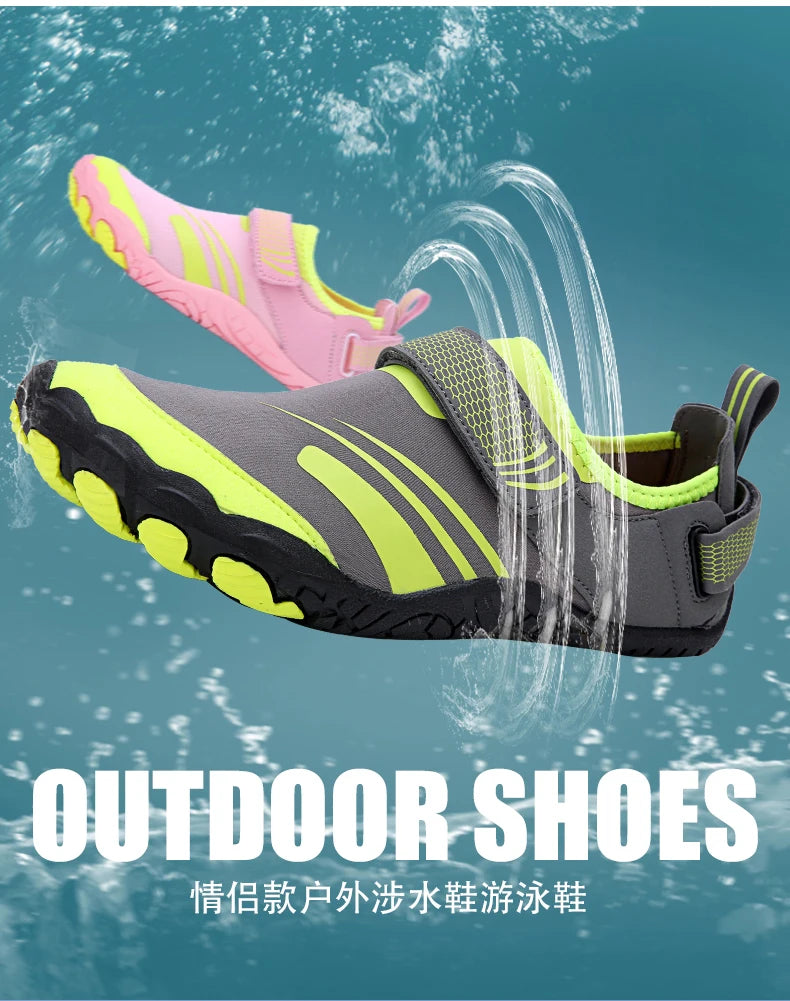 Unisex Swimming Water Shoes Men Barefoot Outdoor Beach Sandals Upstream Aqua Shoes Plus Size Nonslip River Sea Diving Sneakers
