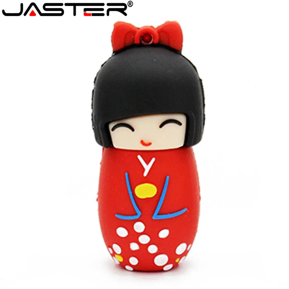 Colorful Cartoon Kimono Doll USB Flash Drive | Fun Storage Solutions