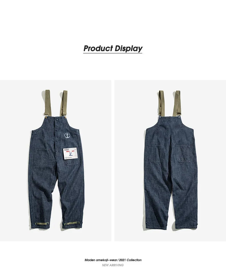 Unisex Vintage Denim Overalls | Stylish Baggy Jumpsuits for All