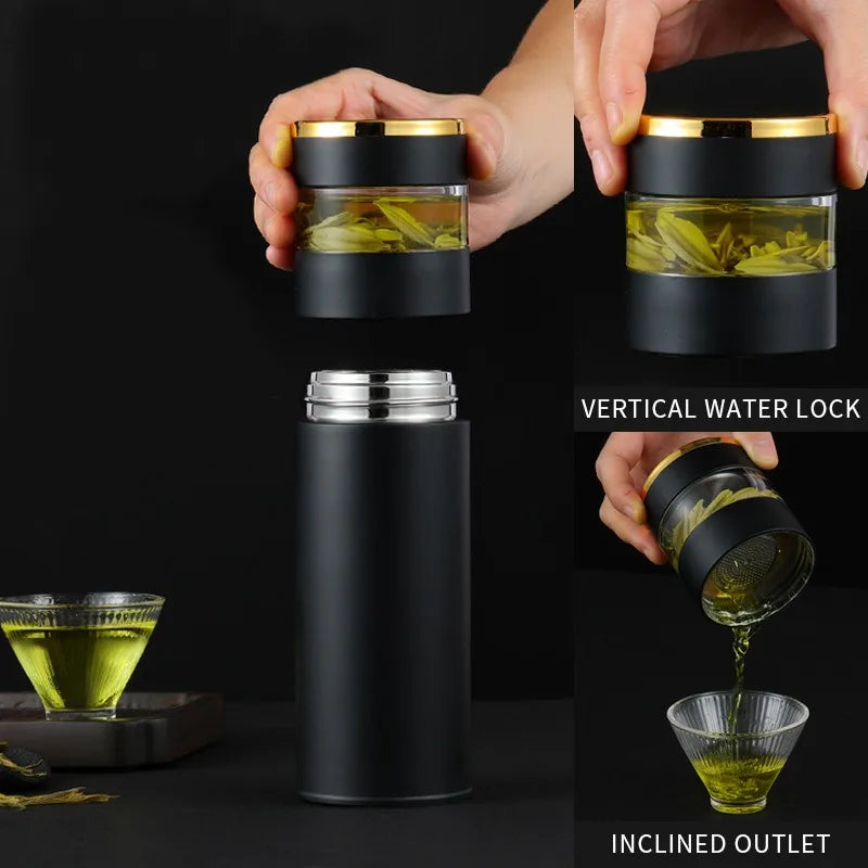 Smart LED Display Vacuum Tea Cup | Insulated Stainless Steel Bottle
