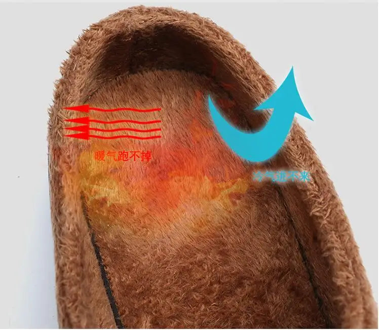 Men's Faux Suede Plush Slippers | Cozy Winter Indoor House Shoes
