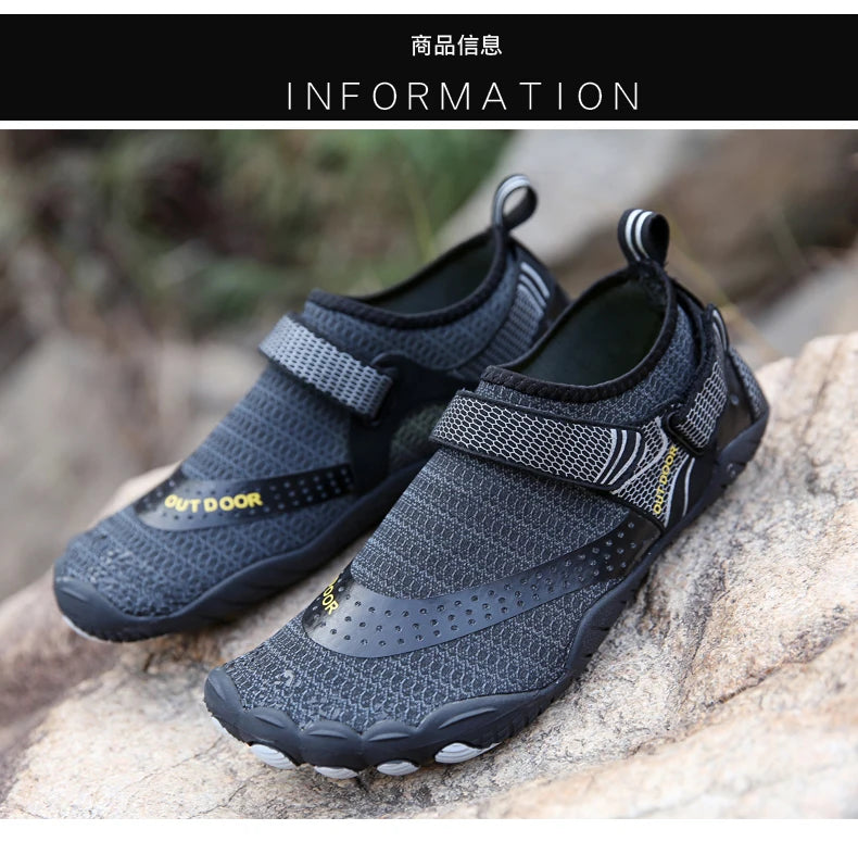Unisex Swimming Water Shoes Men Barefoot Outdoor Beach Sandals Upstream Aqua Shoes Plus Size Nonslip River Sea Diving Sneakers