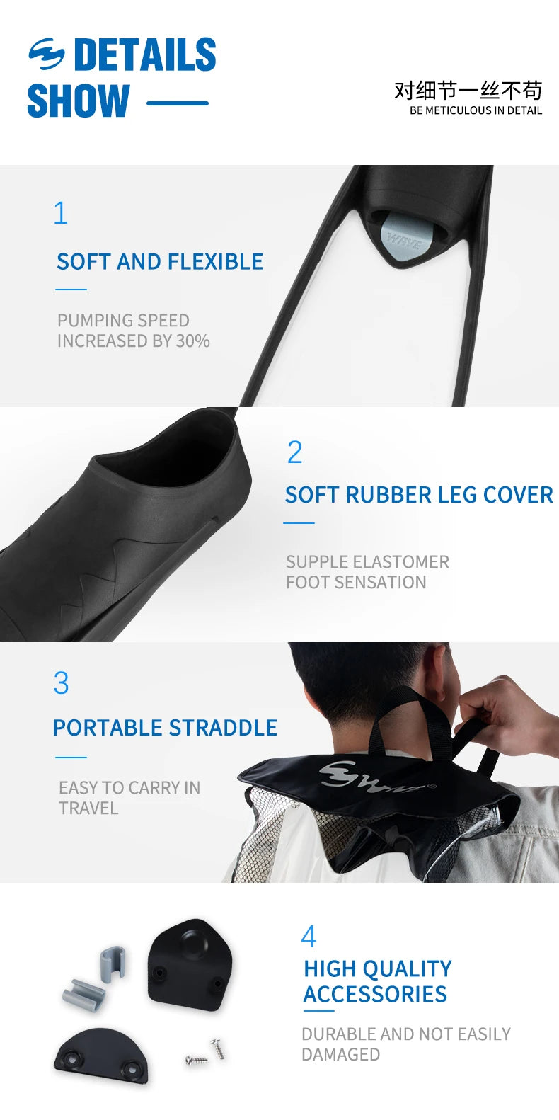 Professional Freediving Fins for Spearfishing & Water Sports